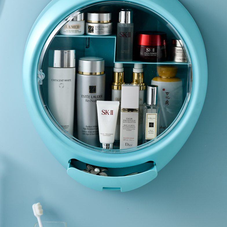 Wall-mounted cosmetic storage box