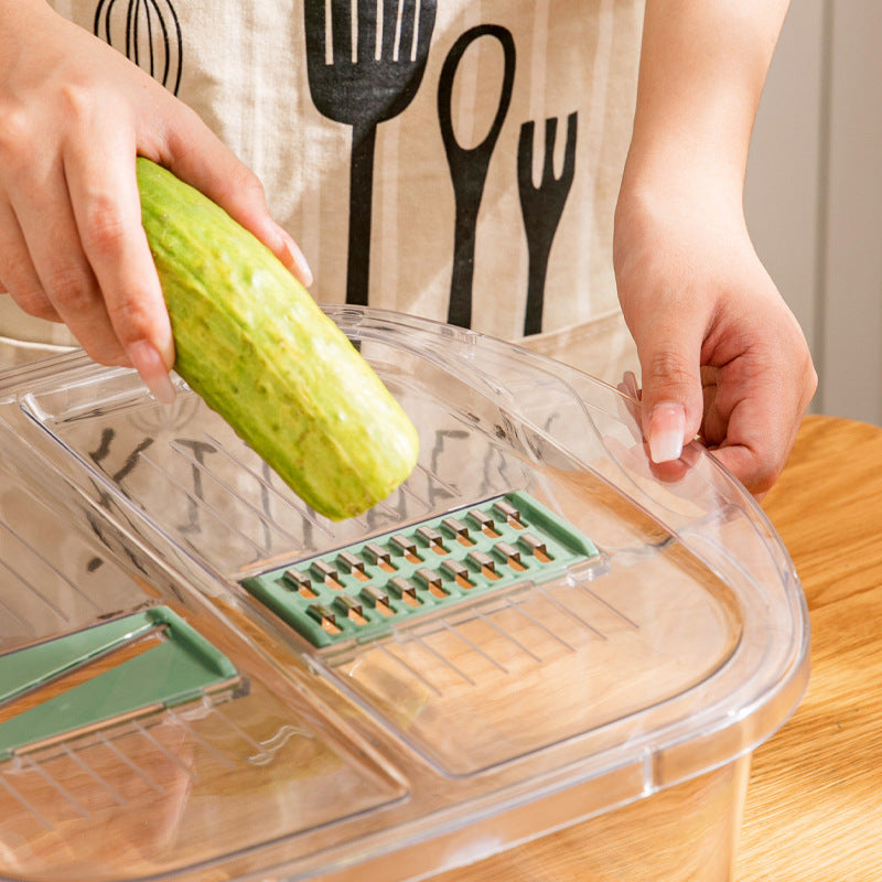 Double Deck Drain Basket Storage With Cover