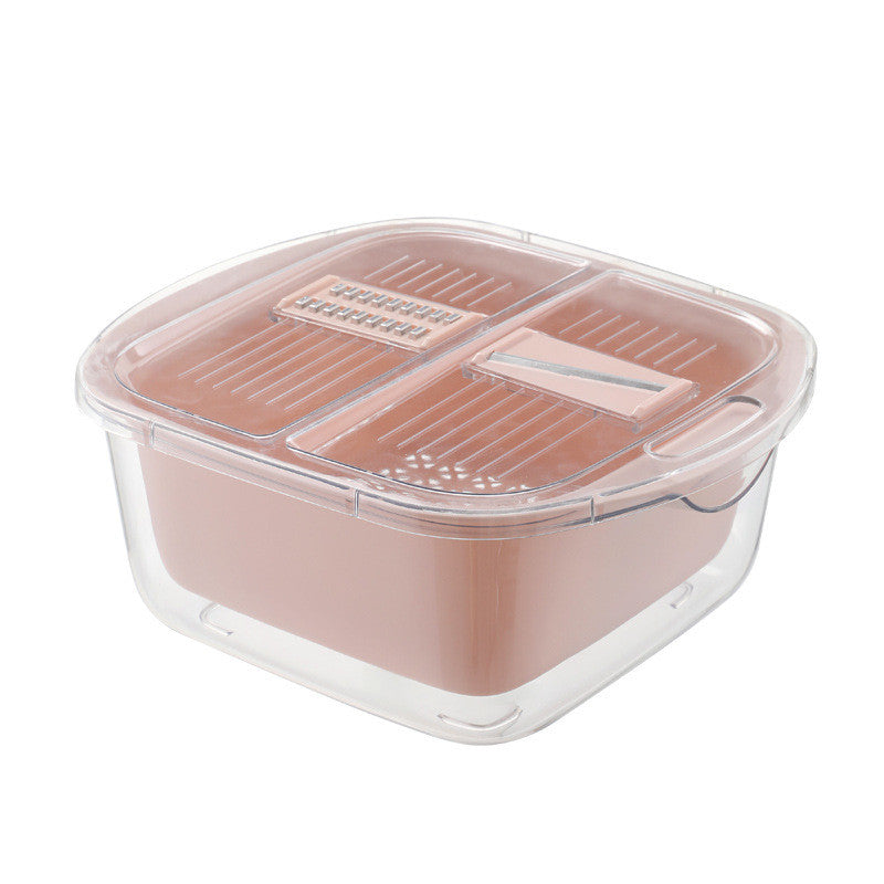 Double Deck Drain Basket Storage With Cover