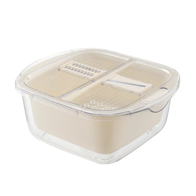 Double Deck Drain Basket Storage With Cover