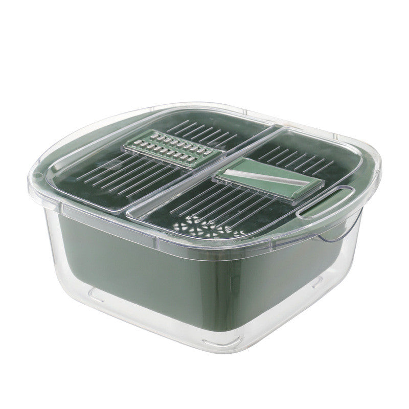 Double Deck Drain Basket Storage With Cover